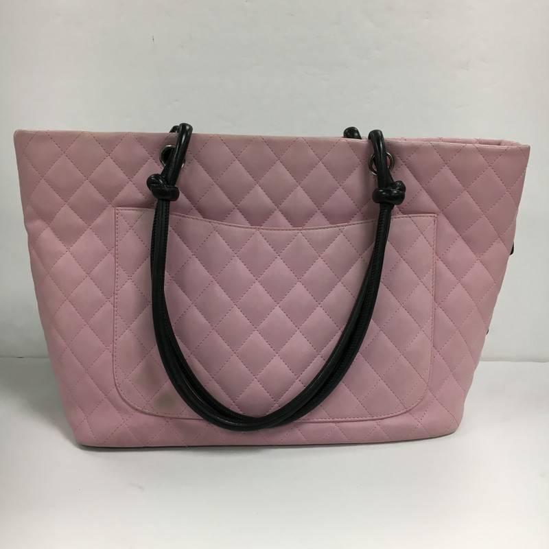 Chanel Cambon Tote Quilted Leather Large In Good Condition In NY, NY