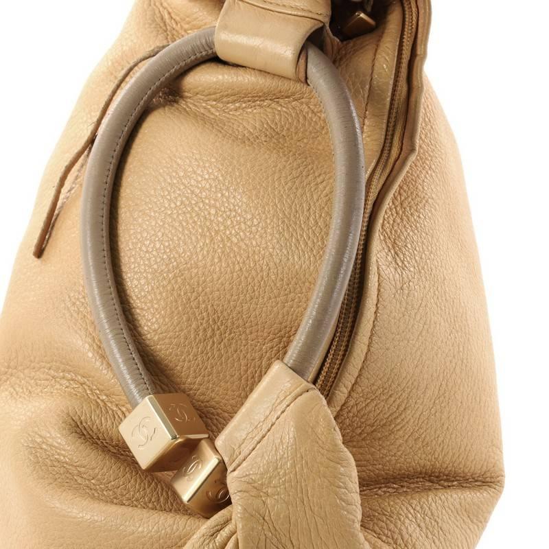 Women's Chanel Vintage Dice Top Handle Bag Leather Medium
