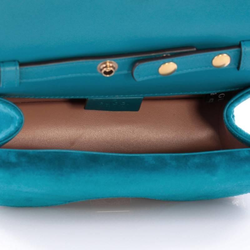 Gucci Broadway Pearly Bee Shoulder Bag Crystal Embellished Velvet Mini In Good Condition In NY, NY