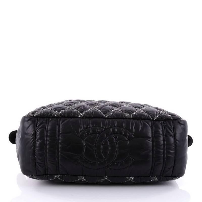 Chanel Tweed On Stitch Camera Case Bag Quilted Nylon Medium 1