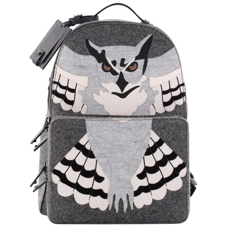 Valentino Owl Backpack Wool and Leather at 1stDibs | leather owl backpack,  valentino backpack
