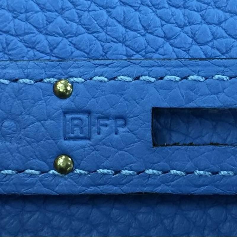 Hermes Birkin Handbag Blue Hydra Clemence with Palladium Hardware 40 4