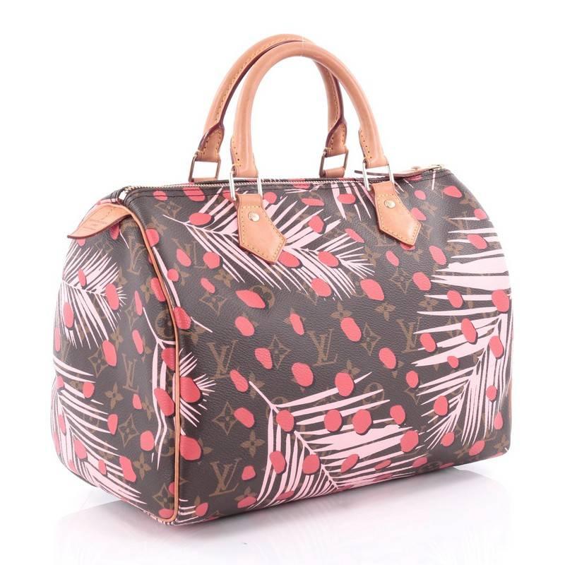 Louis Vuitton Speedy Handbag Limited Edition Monogram Jungle 30 In Fair Condition In NY, NY