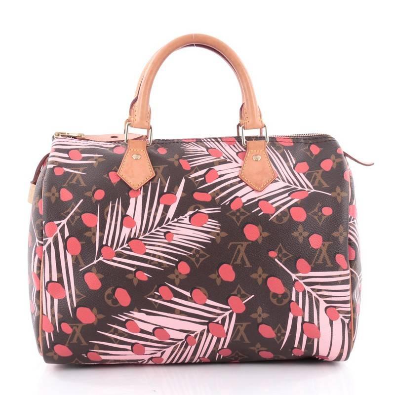 Women's Louis Vuitton Speedy Handbag Limited Edition Monogram Jungle 30