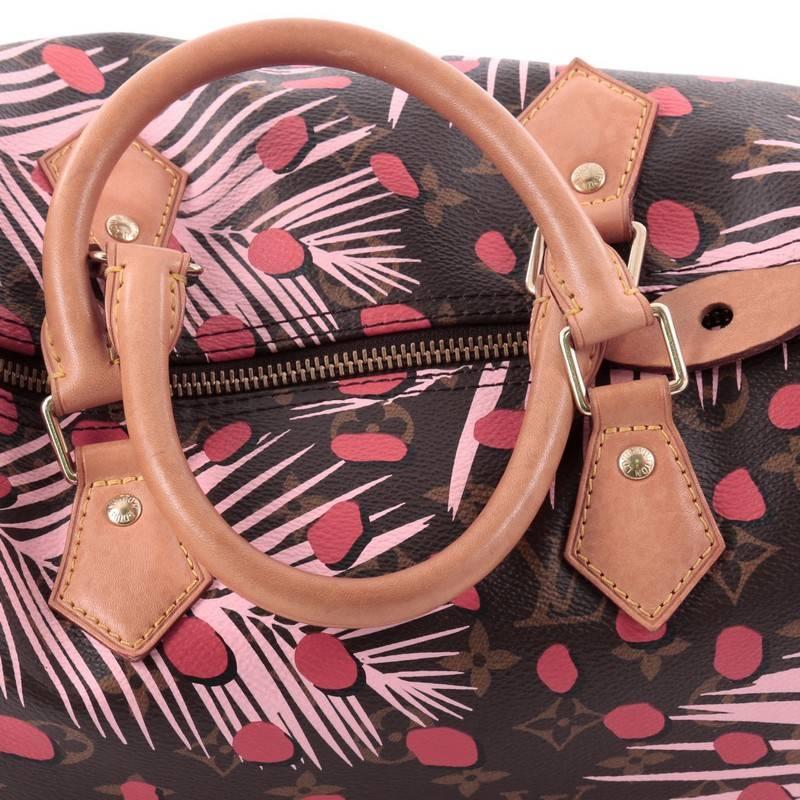 Louis Vuitton Speedy Handbag Limited Edition Monogram Jungle 30 4