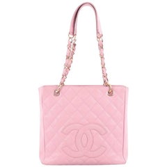 Chanel Quilted Caviar Petite Shopping Tote 