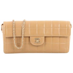 Chanel Chocolate Bar Flap Bag Quilted Lambskin East West