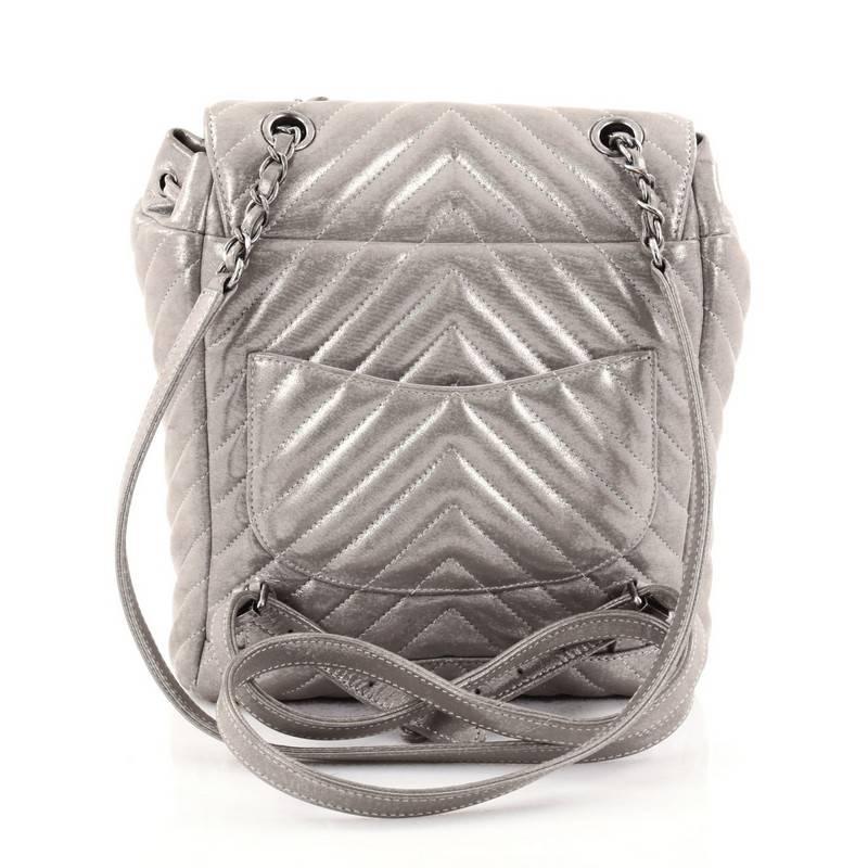 Chanel Urban Spirit Backpack Iridescent Chevron Calfskin Small In Good Condition In NY, NY