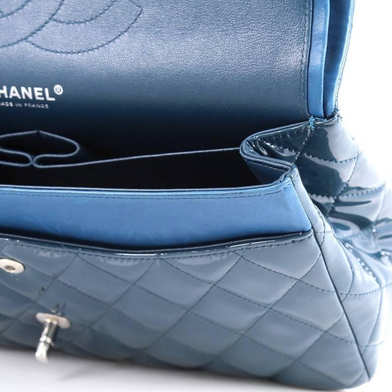 Chanel Classic Double Flap Bag Quilted Patent Jumbo 3