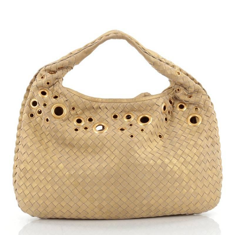 Women's or Men's Bottega Veneta Veneta Hobo Intrecciato Leather with Grommet Detail Medium