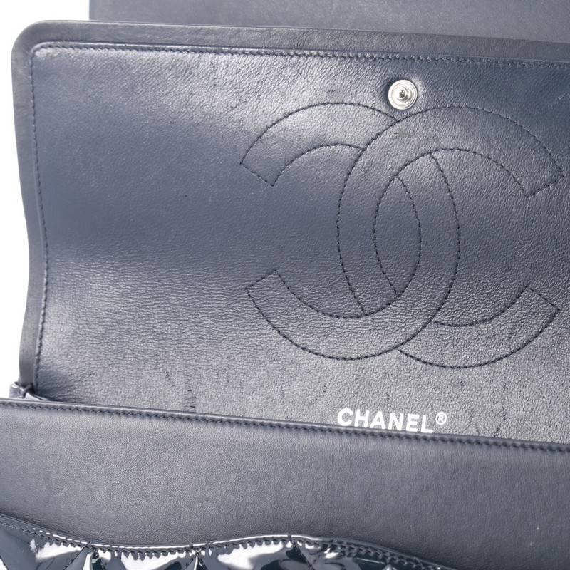 Chanel Classic Quilted Patent Jumbo Double Flap Bag  3