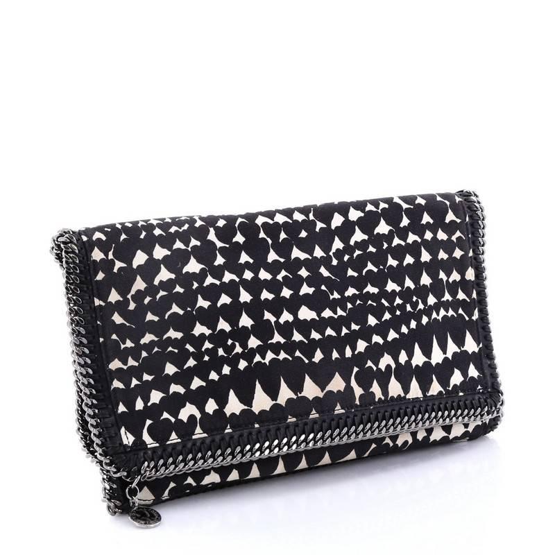 Stella McCartney Falabella Fold Over Clutch Printed Canvas In Good Condition In NY, NY