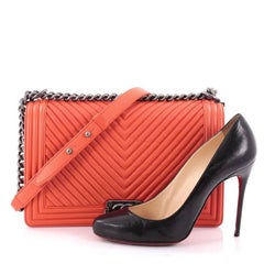 Chanel Boy Flap Bag Chevron Calfskin New Medium