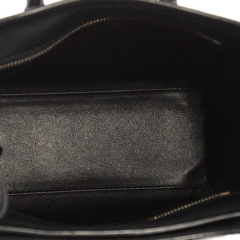 Celine Tricolor Luggage Handbag Leather Nano 4