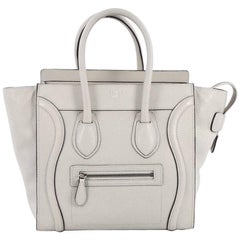 Celine Luggage Handbag Grainy Leather Micro