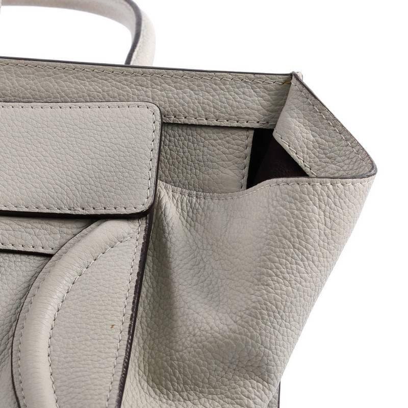 Celine Luggage Handbag Grainy Leather Micro 5