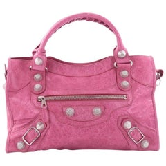 Balenciaga City Giant Studs Handbag Leather Medium