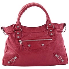Balenciaga First Giant Studs Handbag Leather
