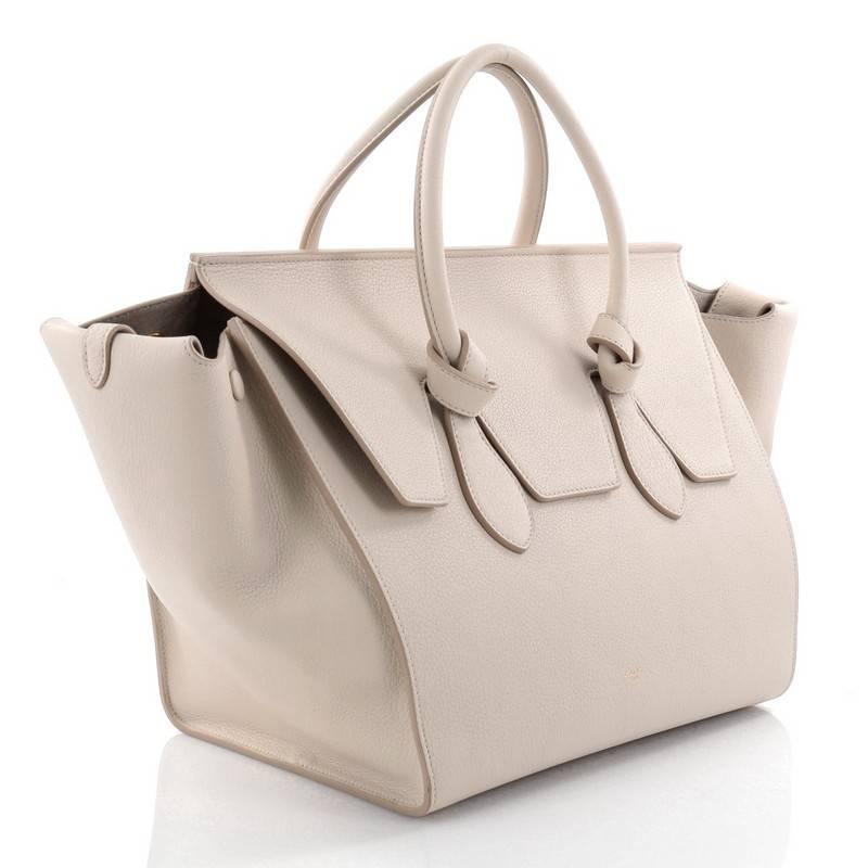 Celine Tie Knot Tote Grainy Leather Medium In Good Condition In NY, NY