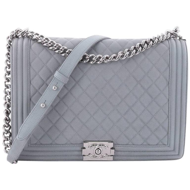 Chanel Boy Flap Bag Quilted Matte Caviar Large 