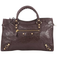 Balenciaga City Giant Studs Handbag Leather Medium