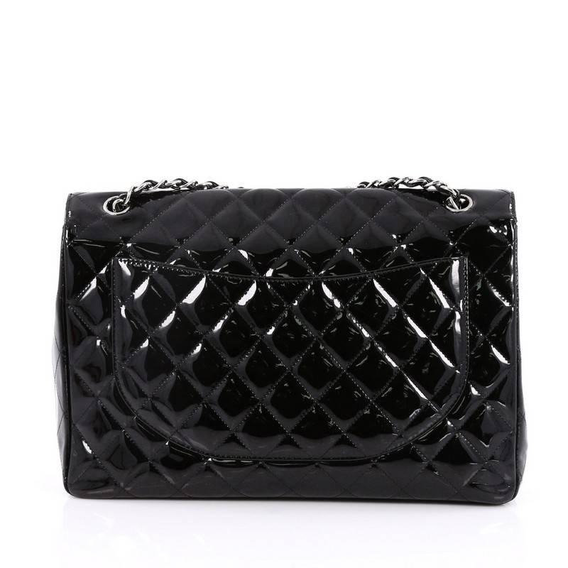 Women's or Men's Chanel Classic Quilted Patent Maxi Single Flap Bag 