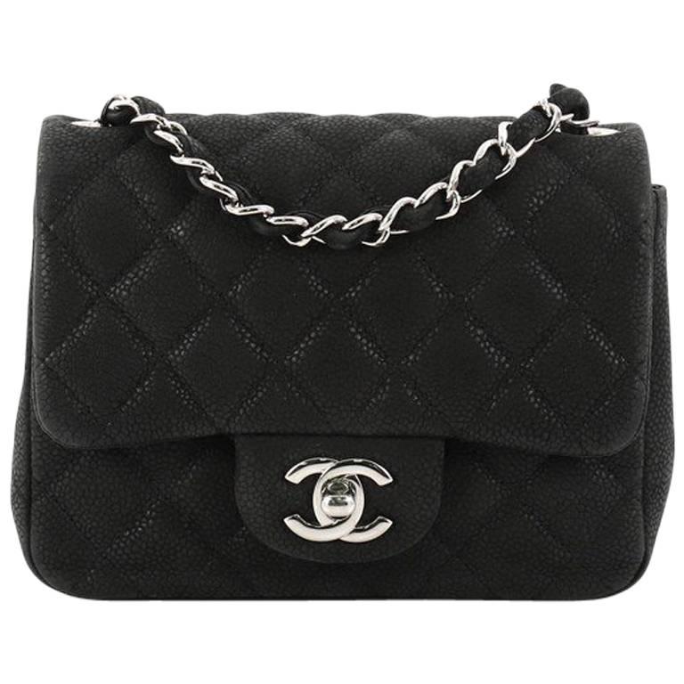 chanel caviar quilted mini rectangular flap black