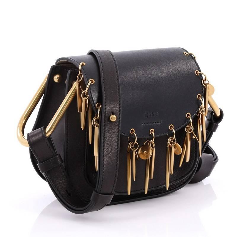 Chloe Charm Hudson Leather Mini In Good Condition In NY, NY