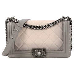 Chanel Boy Flap Bag Quilted Ombre Calfskin Old Medium