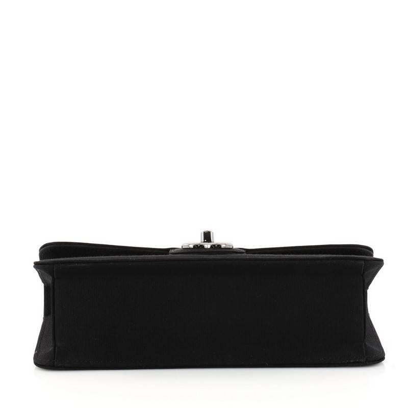 Chanel Turnlock Flap Shoulder Bag Grosgrain East West 1