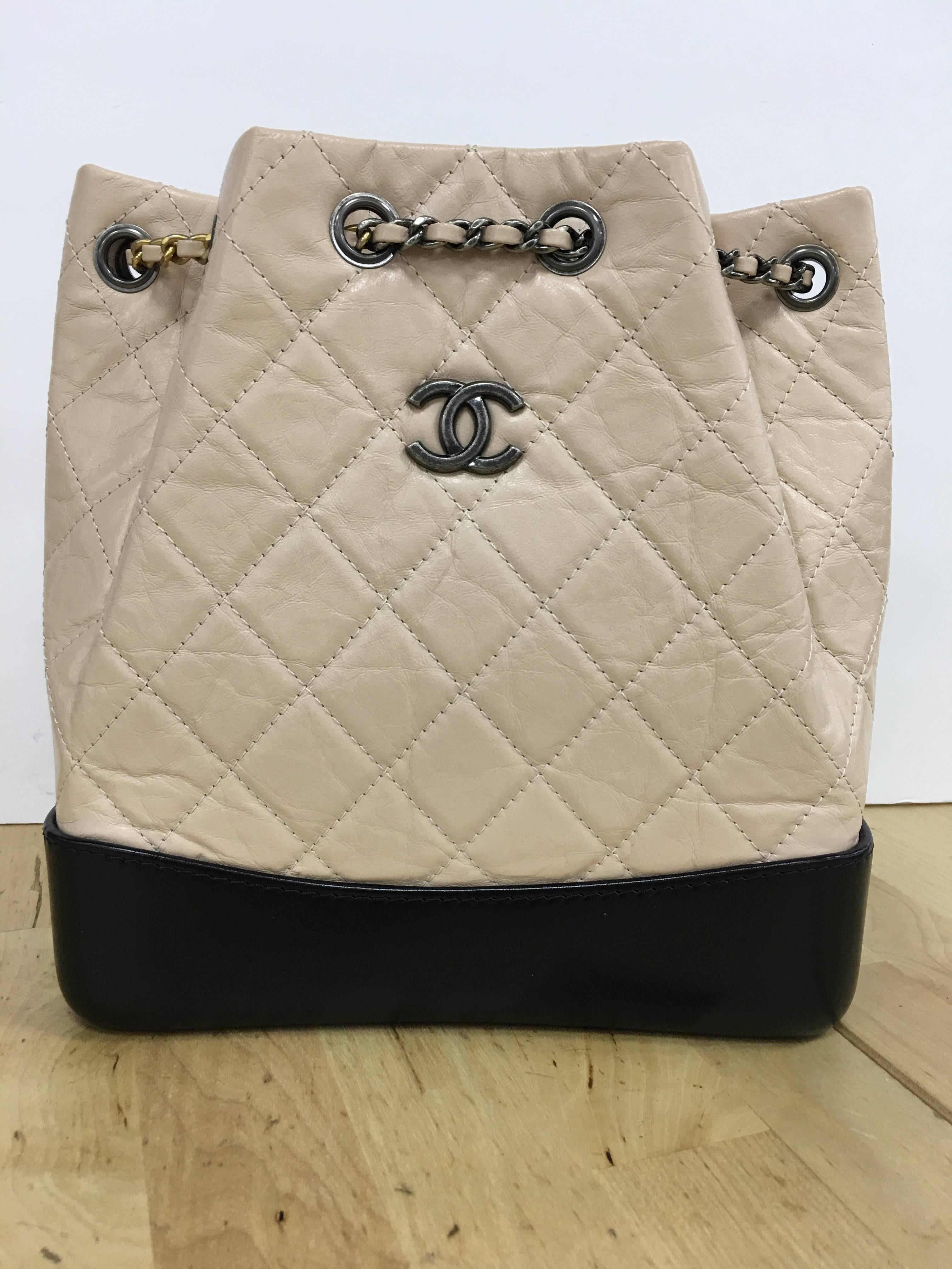 Chanel Gabrielle Backpack Quilted Calfskin Small 3