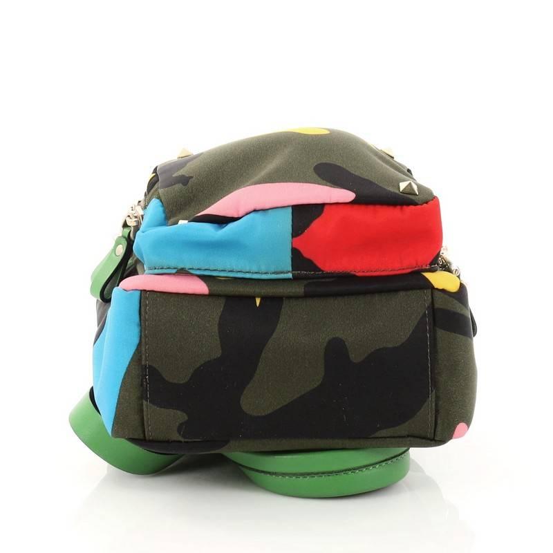 Women's Valentino  Rockstud Backpack Camo Nylon Mini