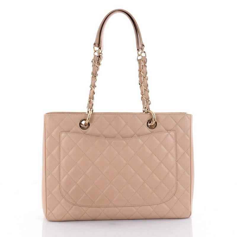 Women's Chanel Grand Shopping Tote Quilted Caviar