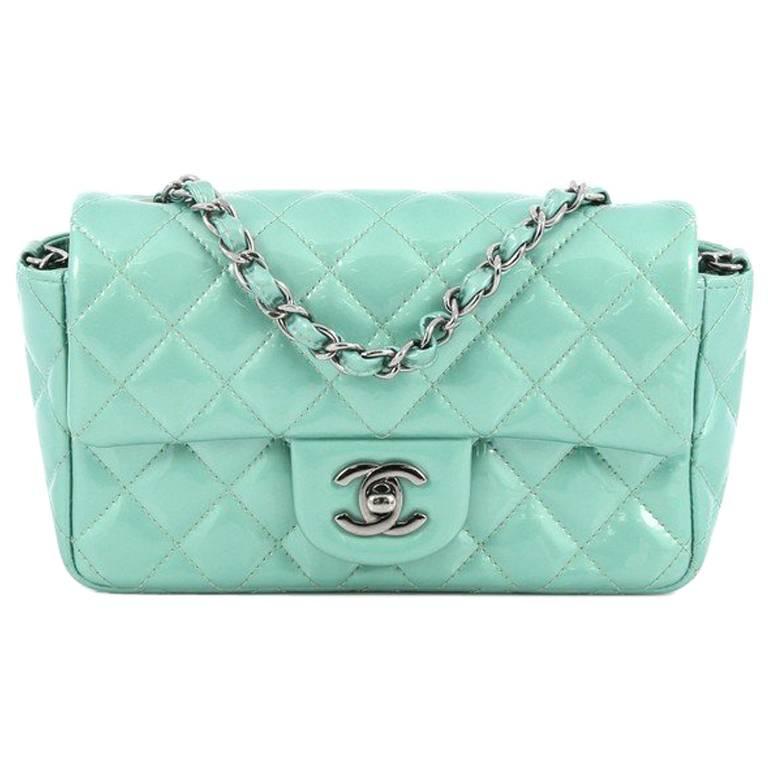 Chanel Classic Single Flap Bag Quilted Patent Mini