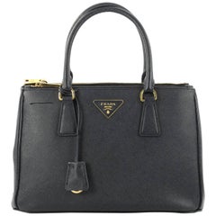 Prada Double Zip Lux Tote Saffiano Leather Small