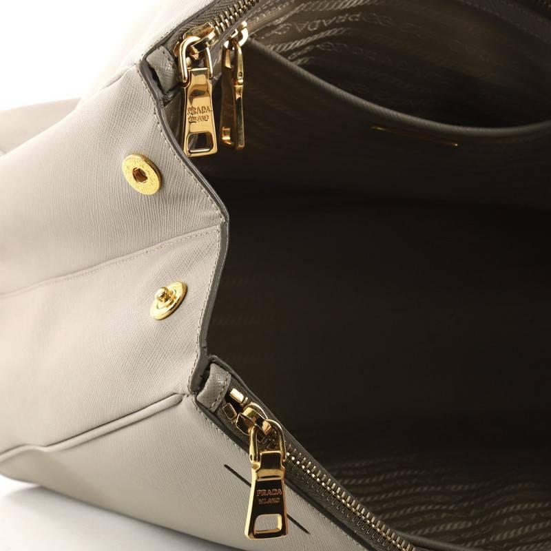 Prada Double Zip Lux Tote Saffiano Leather Medium 3
