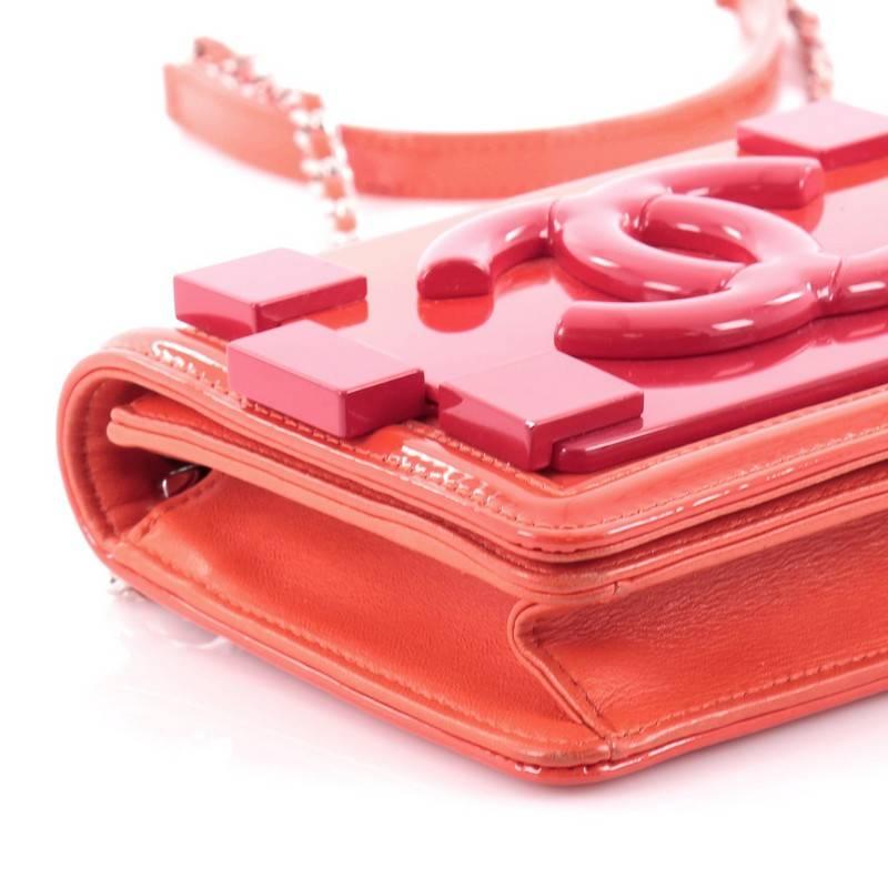 Chanel Boy Brick Flap Bag Patent and Plexiglass Mini 3