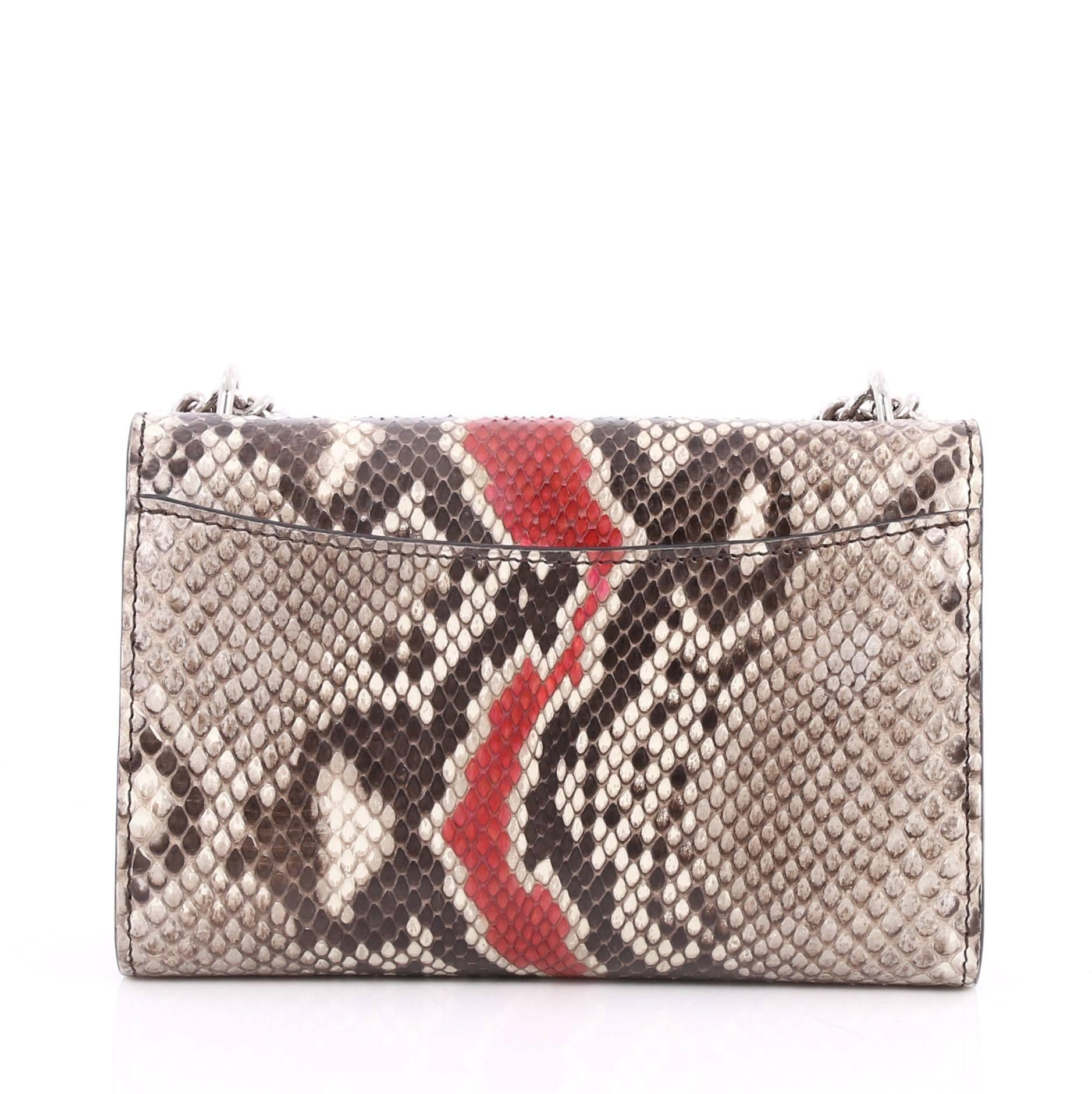  Louis Vuitton - Pochette Louise à chaîne en python GM Pour femmes 