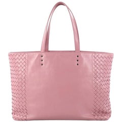 Bottega Veneta Shopping Tote Leather and Intrecciato Nappa Medium