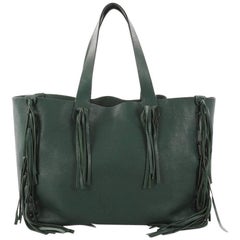 Valentino C-Rockee Fringe Tote Leather Medium