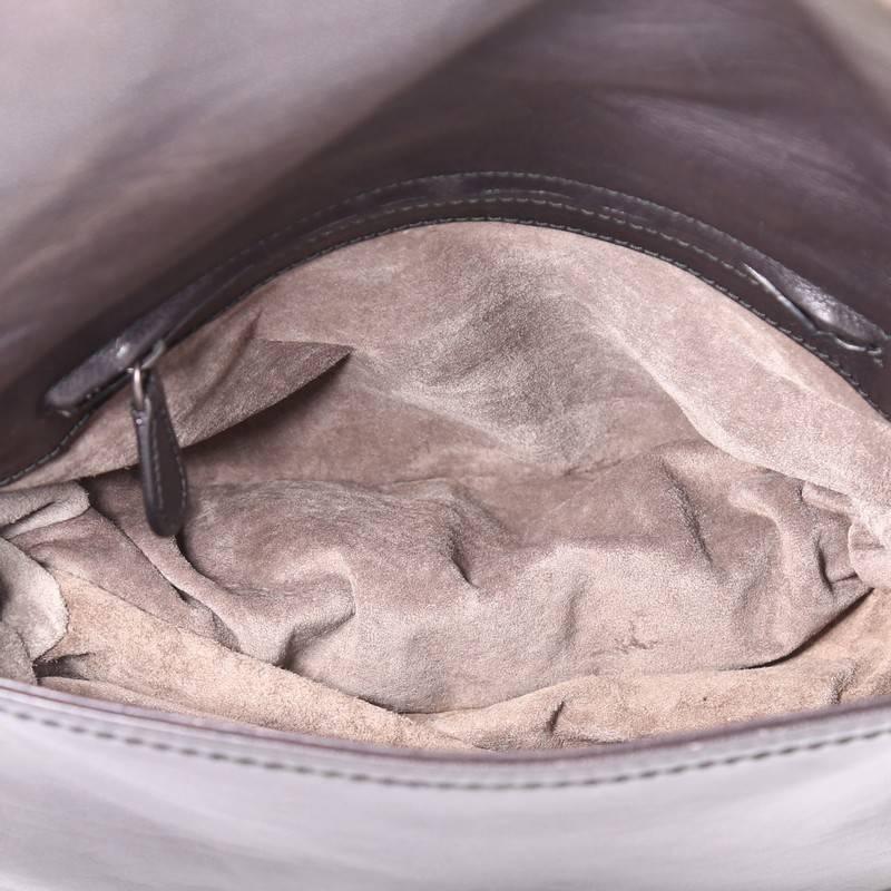 Bottega Veneta Flap Messenger Bag Iridescent Leather with Intrecciato Detail 2