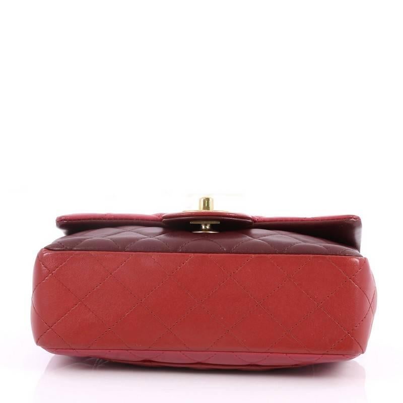 Women's Chanel Tricolor Classic Single Flap Bag Quilted Lambskin Mini