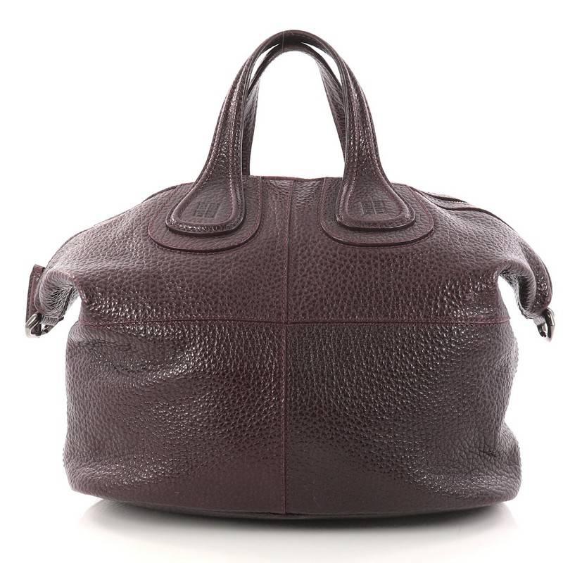 Givenchy Nightingale Satchel Glazed Leather Medium In Good Condition In NY, NY