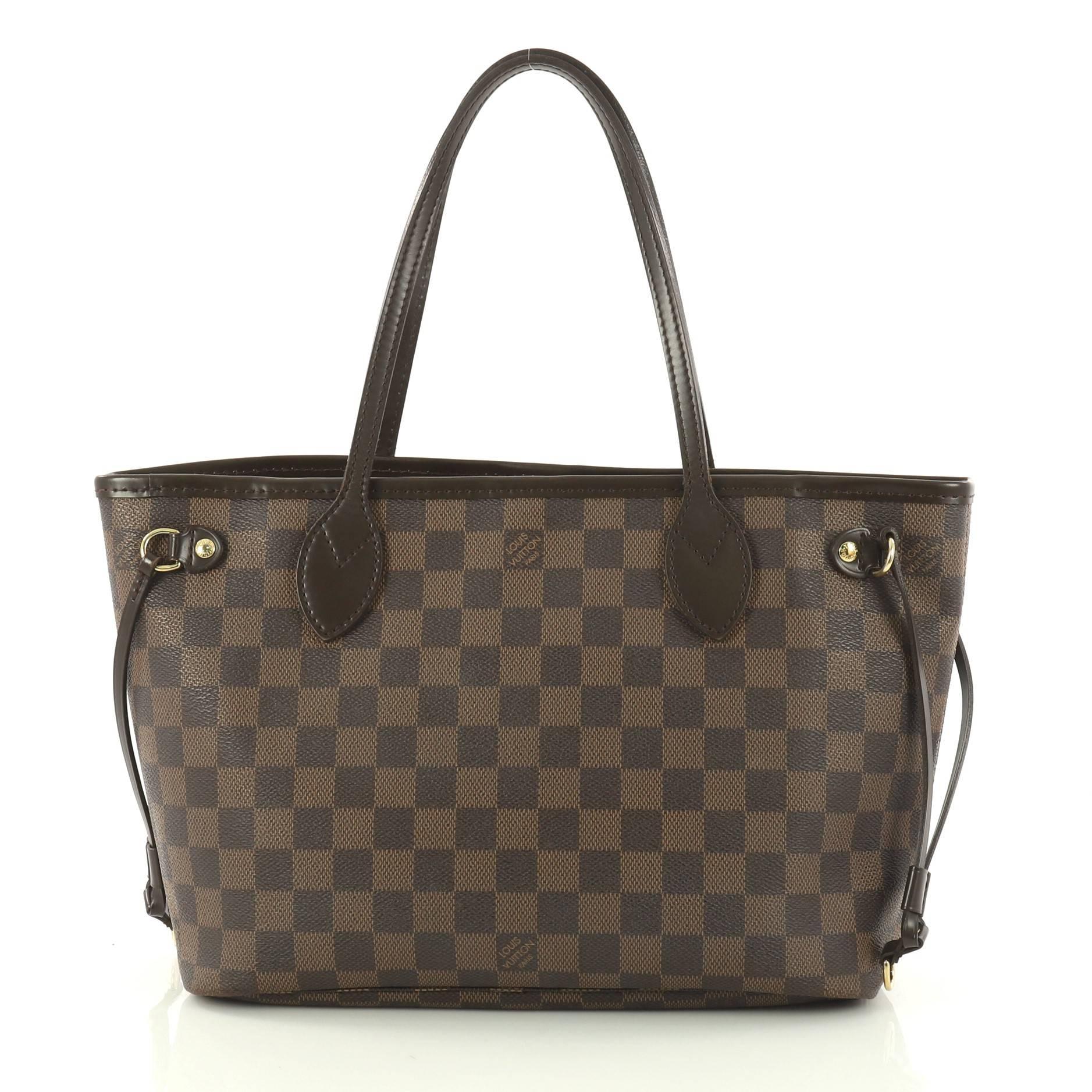 Women's Louis Vuitton Neverfull Tote Damier PM