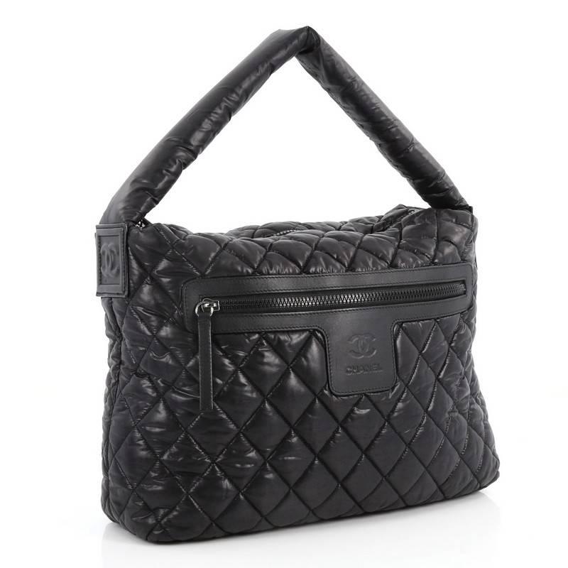 Chanel Coco Cocoon Hobo Quilted Nylon Medium In Excellent Condition In NY, NY