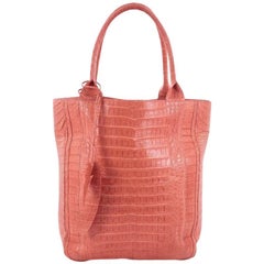 Nancy Gonzalez Feather Tote Crocodile Tall