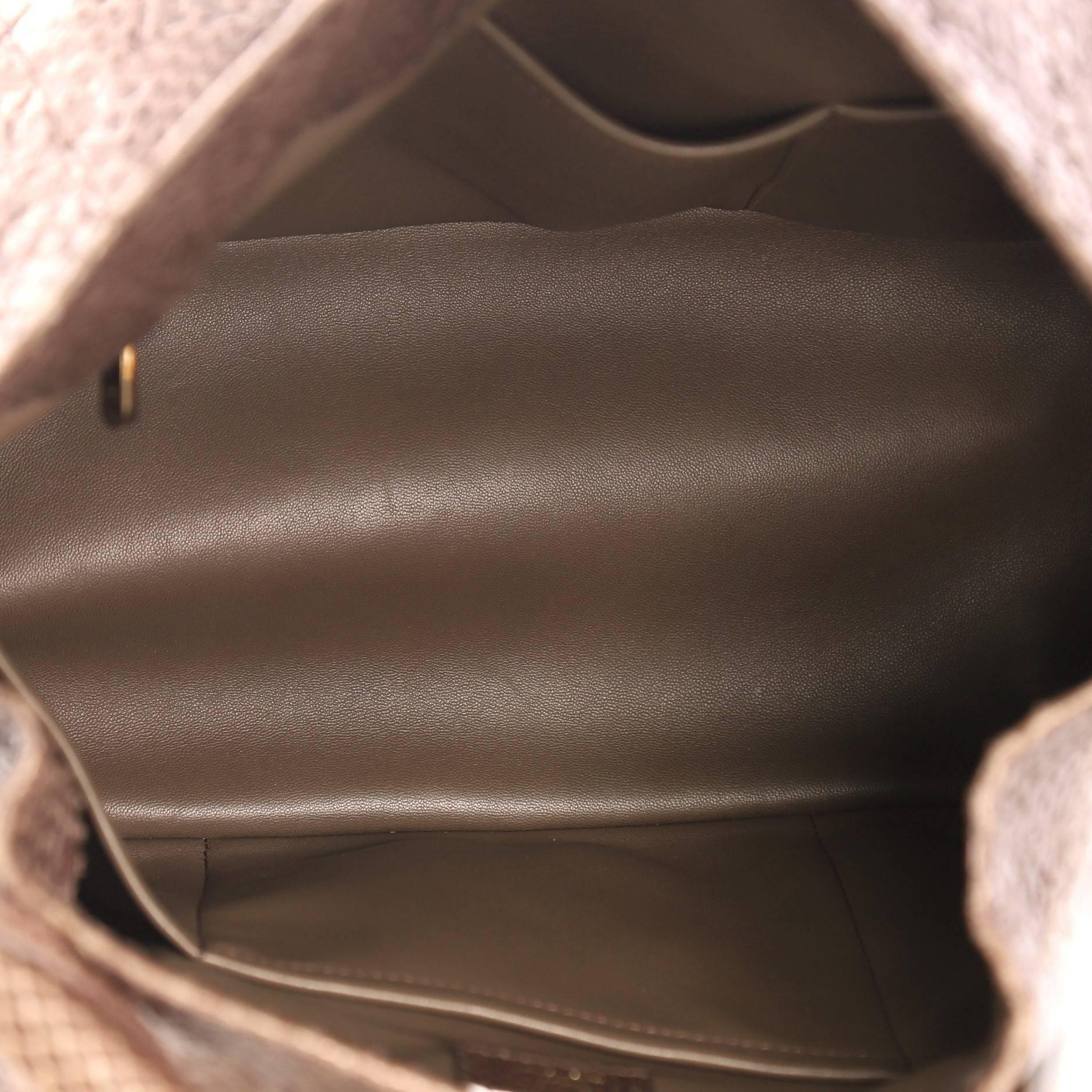 Louis Vuitton Artsy Handbag Monogram Embossed Python MM 2