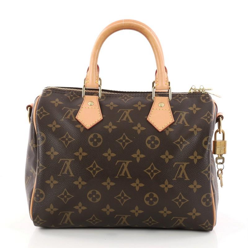 Louis Vuitton Speedy Bandouliere Bag Monogram Canvas 25 In Good Condition In NY, NY