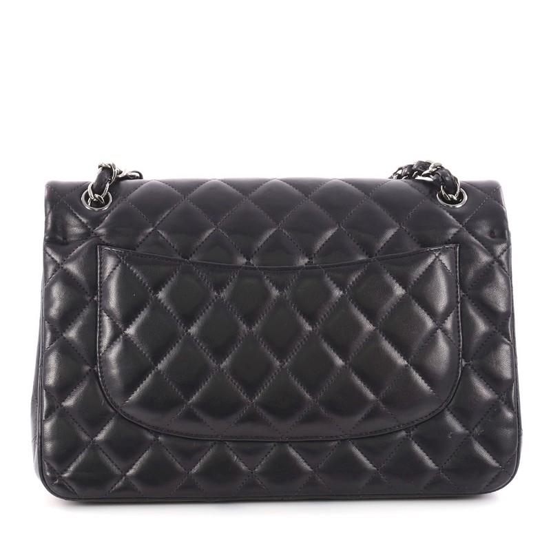 Chanel Classic Double Flap Bag Quilted Lambskin Jumbo  In Good Condition In NY, NY