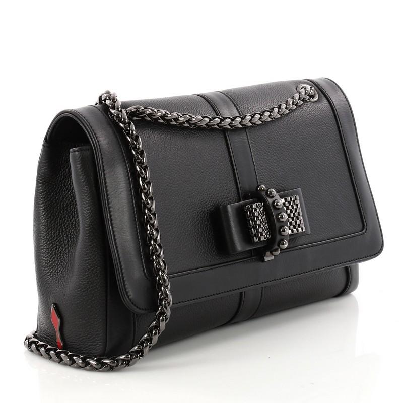 Black Christian Louboutin Sweet Charity Shoulder Bag Leather Small 